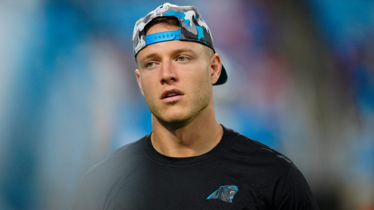 alt="Christian McCaffrey's brother Max McCaffrey on the football field"